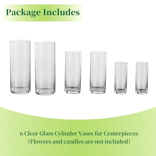 3 PCS Clear Glass Cylinder Candle Holder P6160