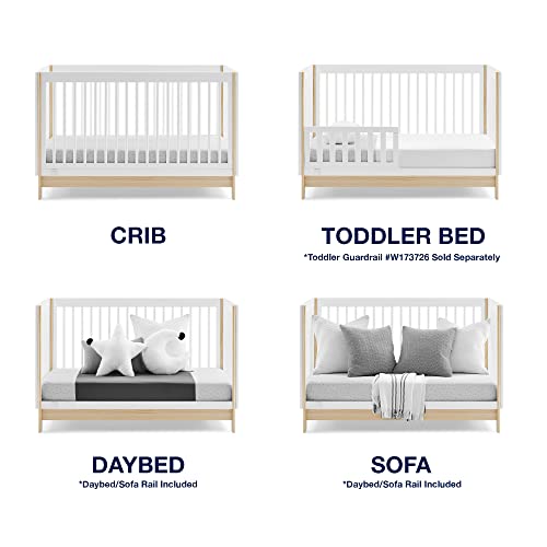 Bianca White Natural 4-in-1 Convertible Crib Y979