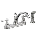 Double Handle Deck Mounted Kitchen Faucet with Spray A294327