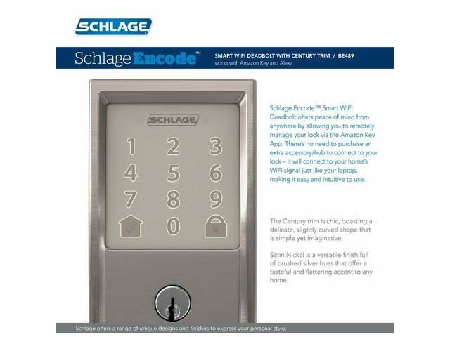 Smart WiFi Deadbolt Satin Nickel P546