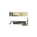 3-15/16x22 x 9-1/8x22 Double Action Medium Duty Floor Mount Satin Brass D6978