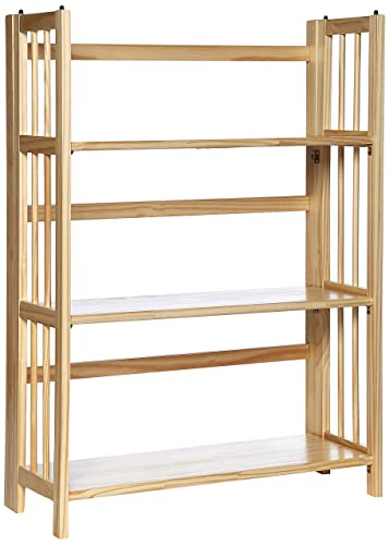 3 Shelf Folding Bookcase, 27.5" Wide, Espresso L80961