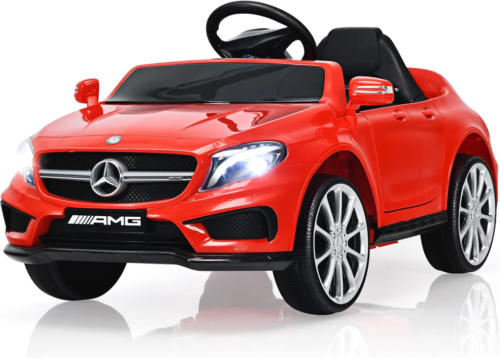 12V Electric Kids Ride On Car with Remote Control, MP3, USB, 2 Speeds, LED Lights, White D414