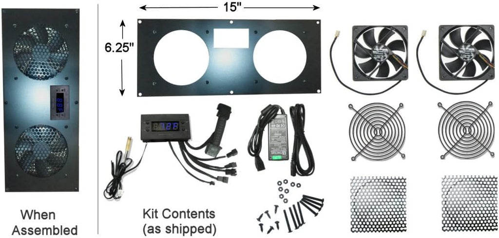 Programmable Thermal Controlled Cooling Kits (Oak, Dual 120mm) P45806
