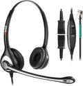 Corded Telephone Headset with Noise Canceling Mic F738