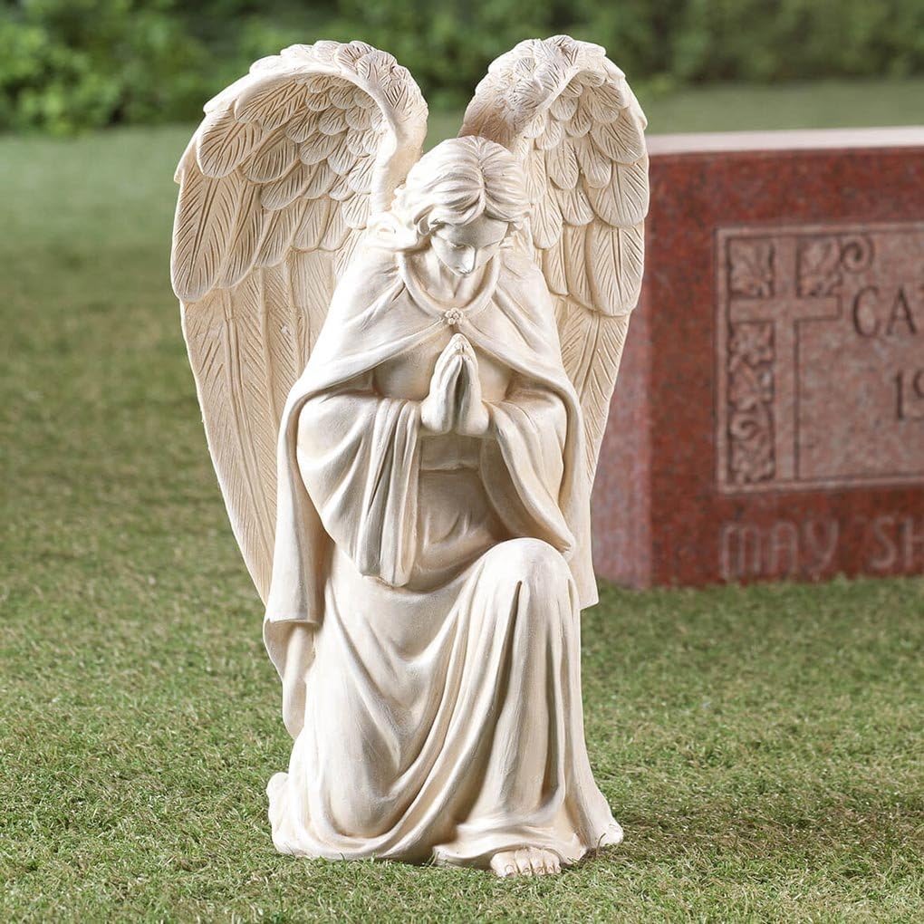 White Resin Angel Statue 16 inch S7872
