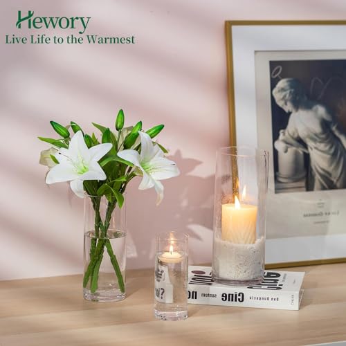 3 PCS Clear Glass Cylinder Candle Holder P6160