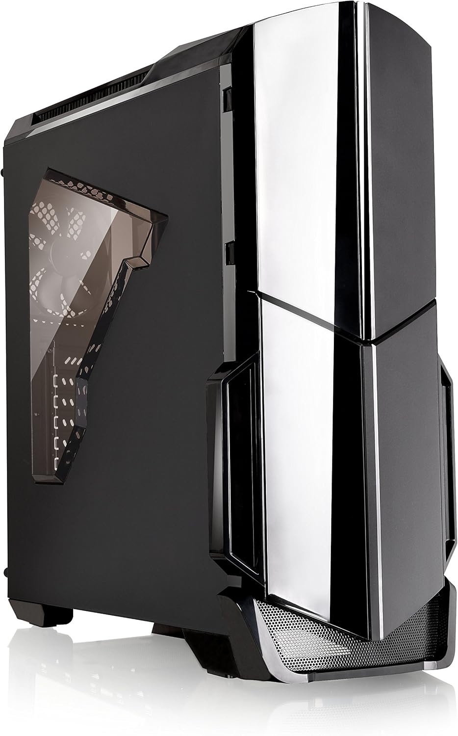 Tempered Glass RGB ATX Mid Tower Case with 120mm Rear Fan R42986