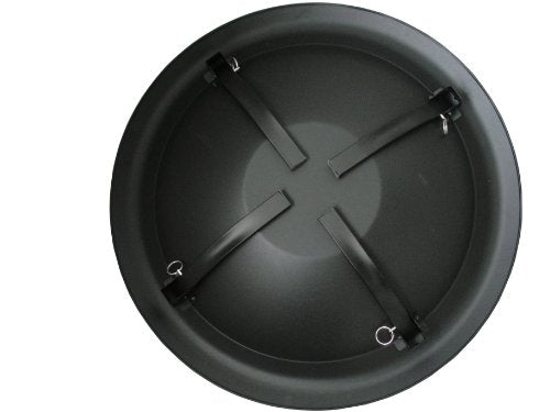 Black 22" Portable Folding Steel Wood Burning Fire Pit with Carrying Bag K850665