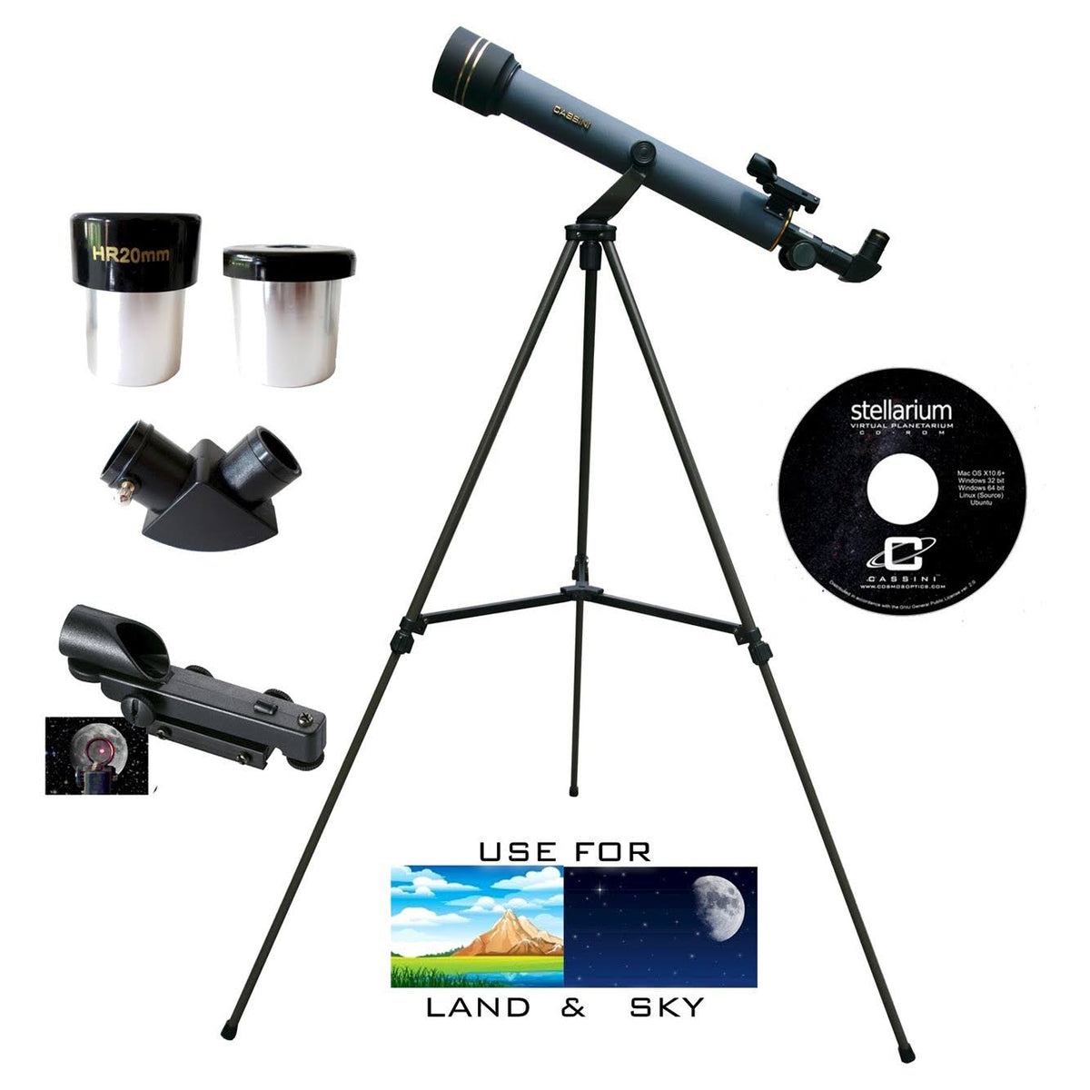 600mm x 50mm Refractor Telescope B1887