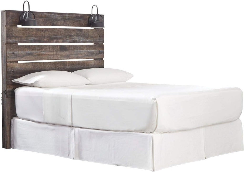 Black Adjustable Metal Bed Base Frame with Floor Glides W4292