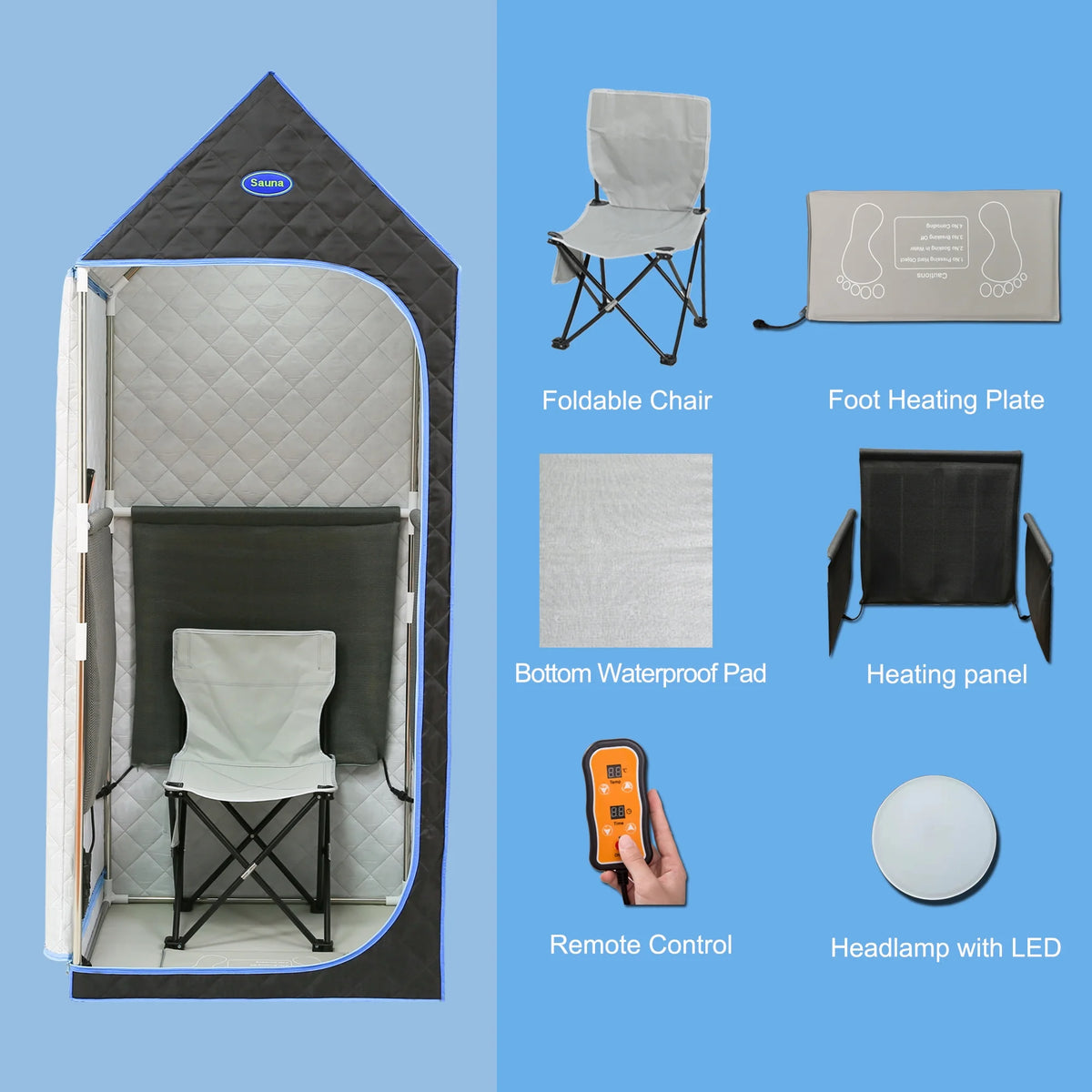 Black Far Infrared Full Body Sauna Tent B73151