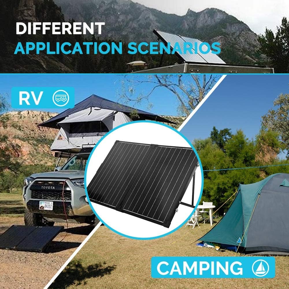 100 Watt 12 Volt Monocrystalline Portable Foldable Solar Panel Suitcase V11324