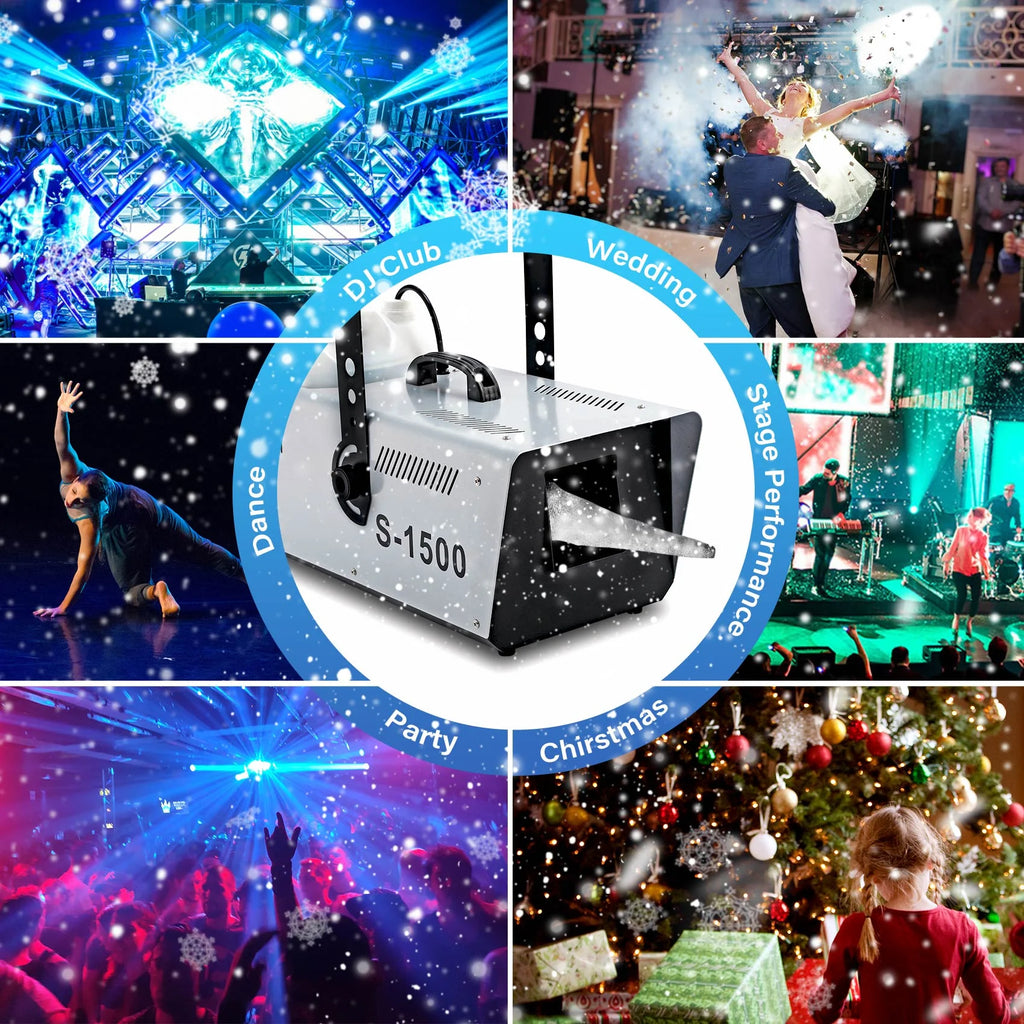 1500W Snow Machine Snowflake Maker with Wireless Remote R306