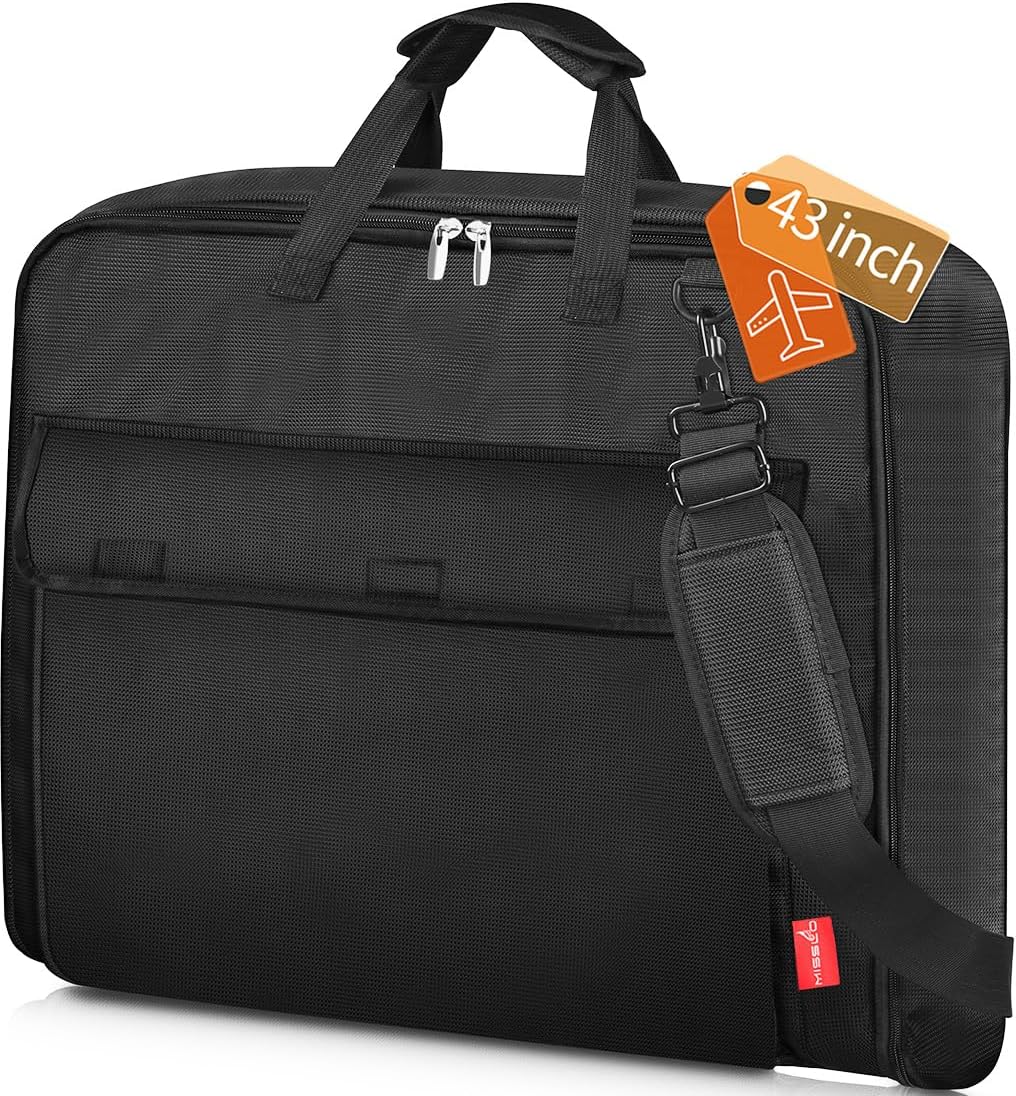 Black 43'' Waterproof Garment Bag with Shoulder Strap M152408