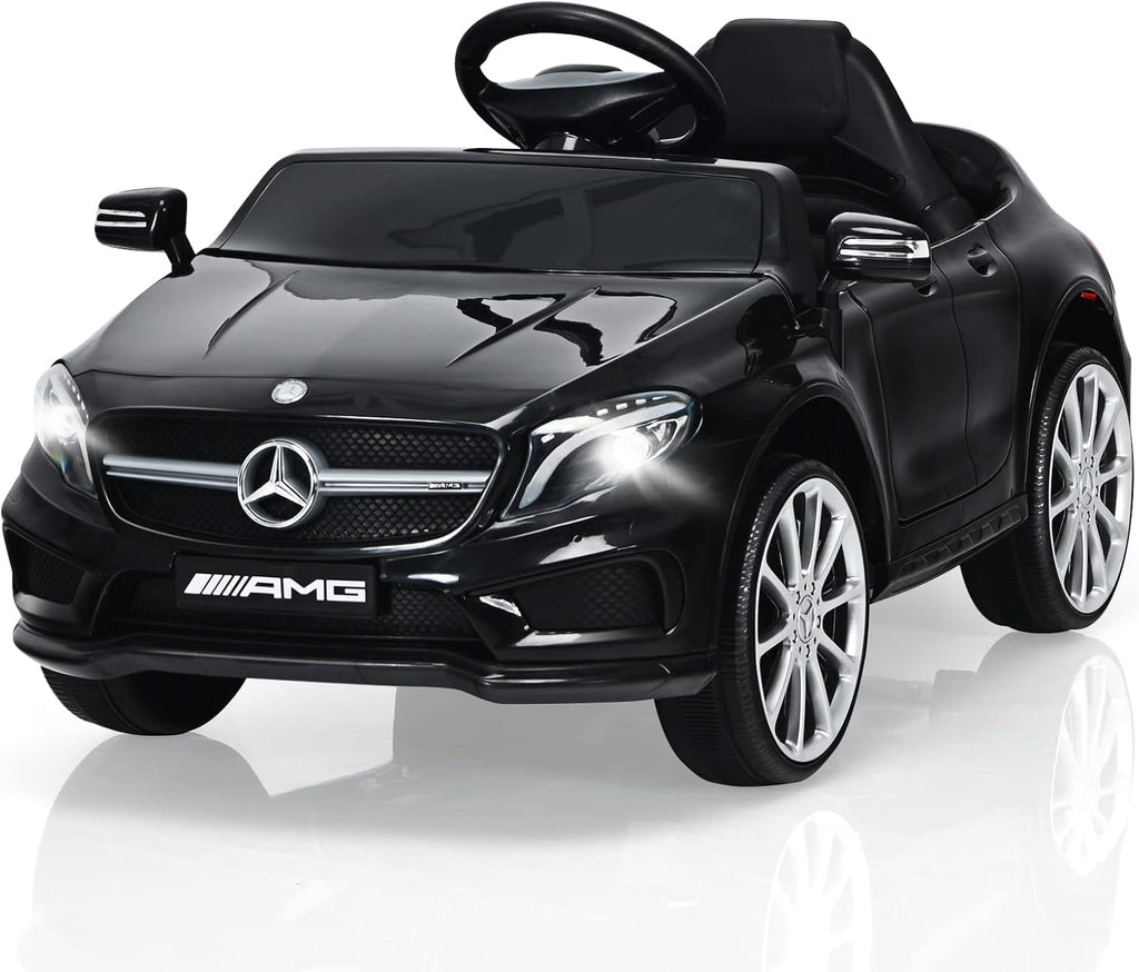 12V Electric Kids Ride On Car with Remote Control, MP3, USB, 2 Speeds, LED Lights, White D414