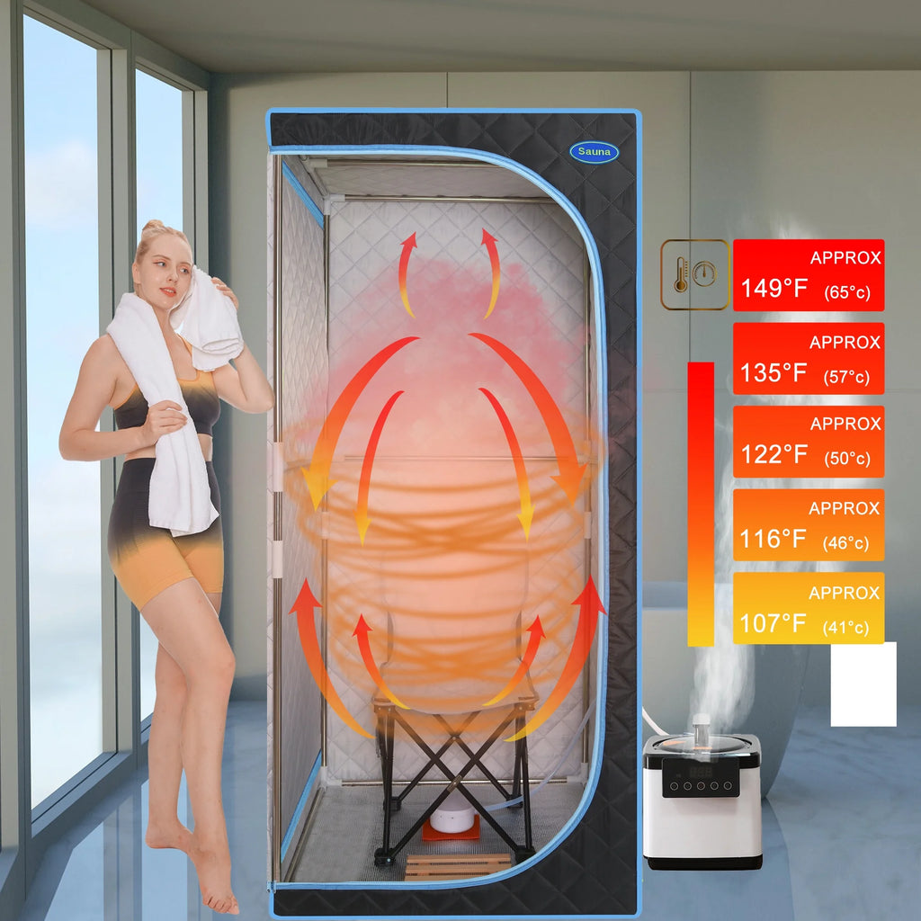 Black Far Infrared Full Body Sauna Tent B73151