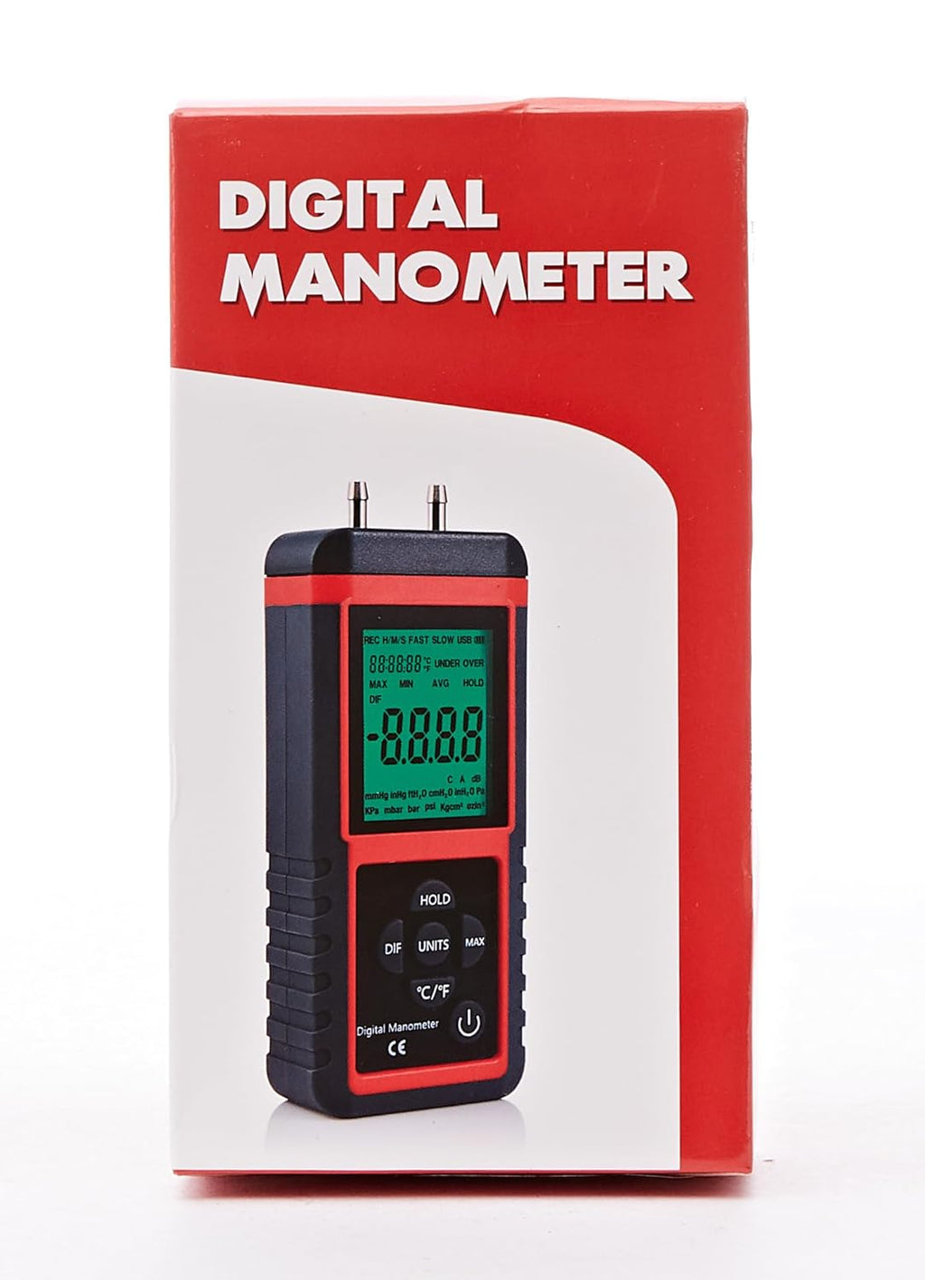 Digital Air Pressure Meter Differential Pressure Gauge H2651