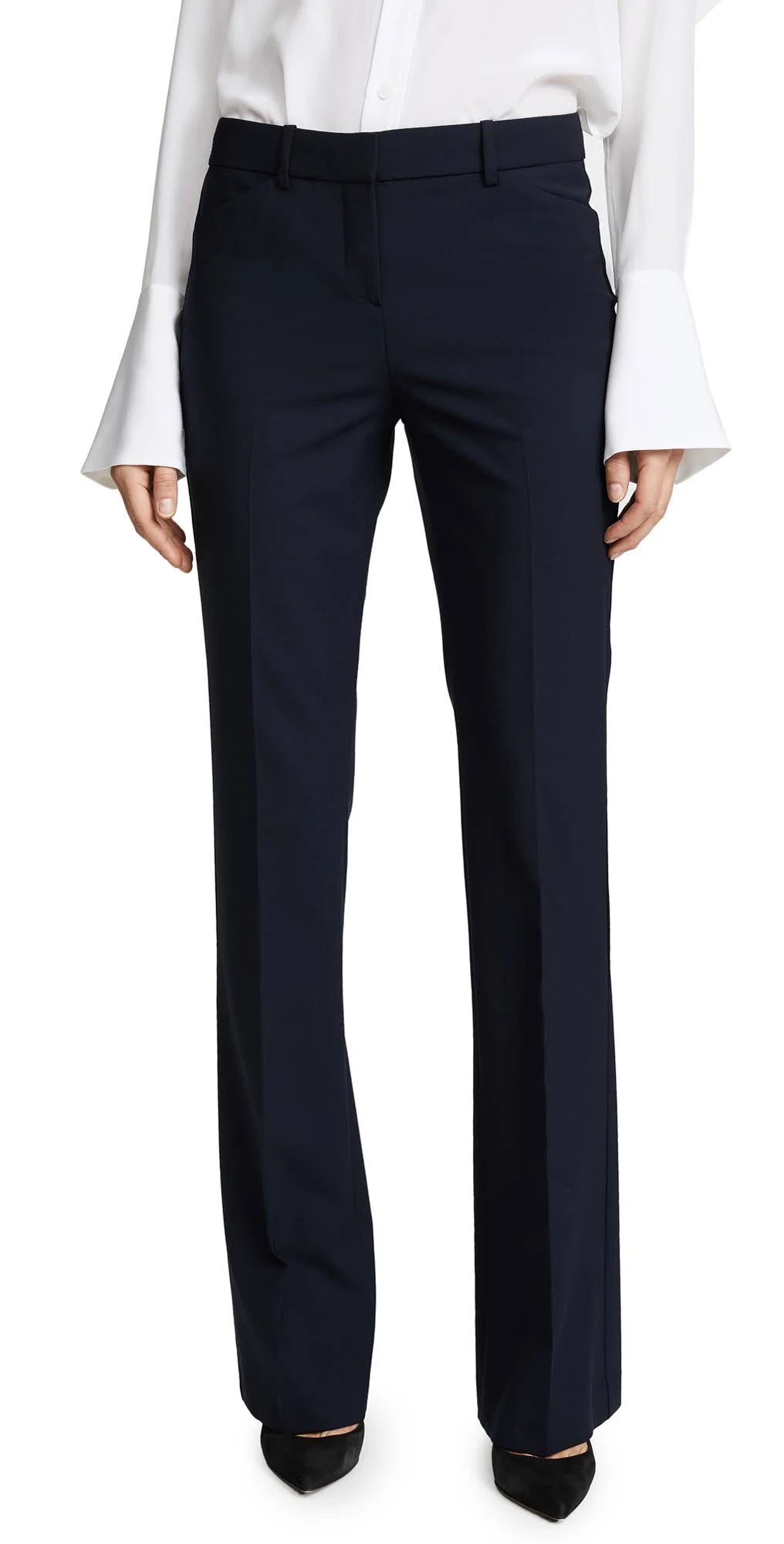 Stretch Wool Relaxed Straight Pant W7263