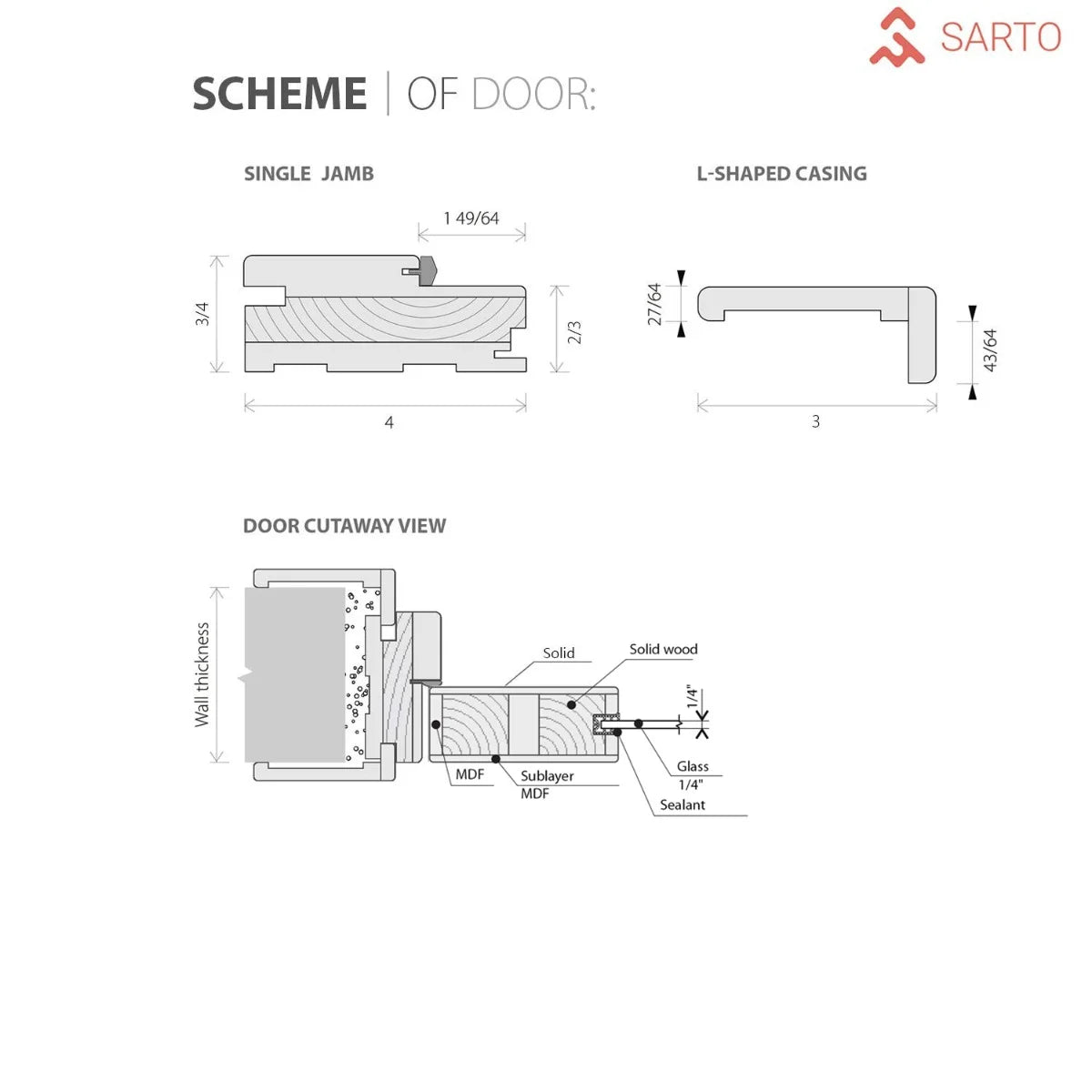 Solid French Double Doors 48 x 84 inches Wood with Frosted Glass I670577