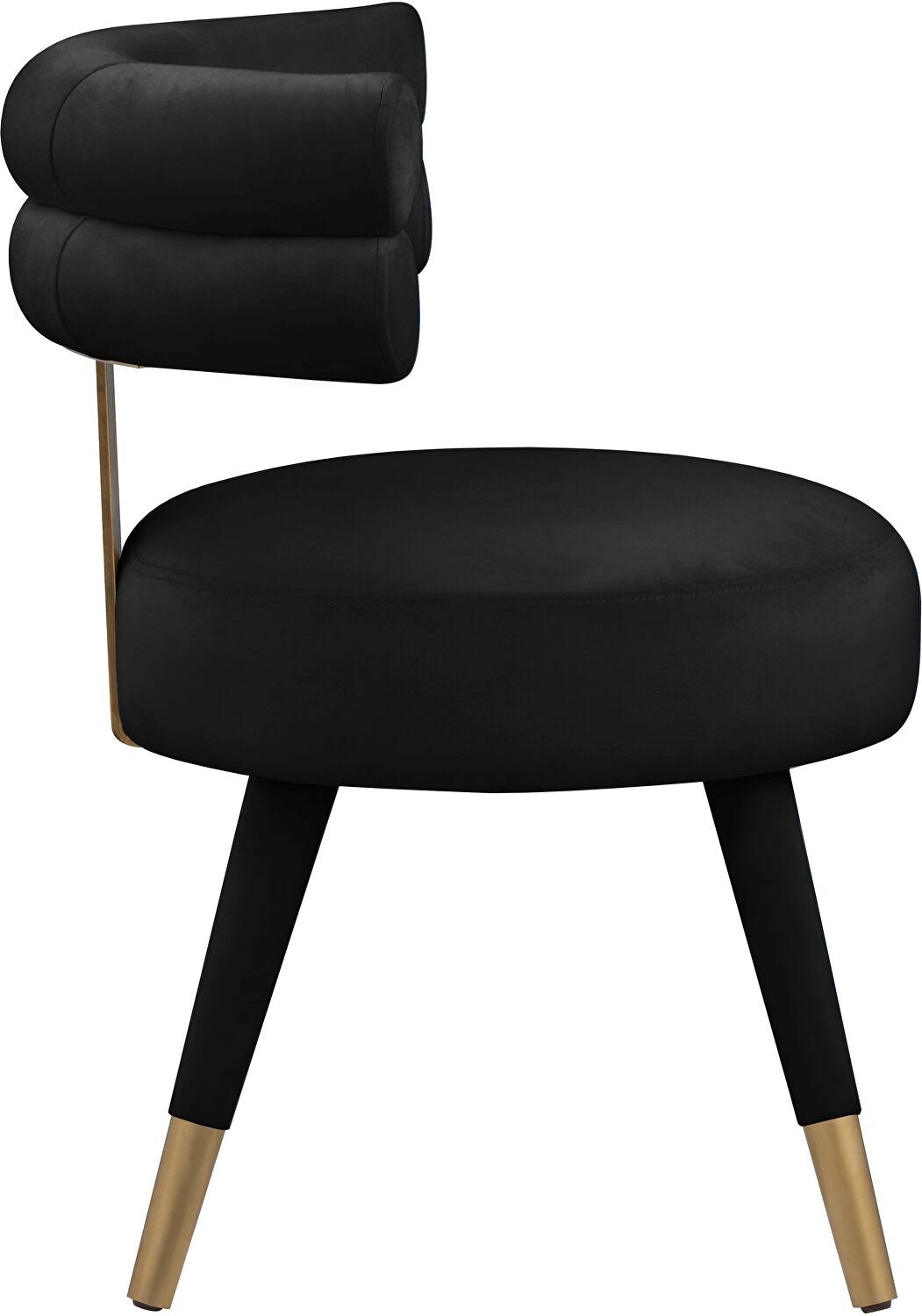 Black Velvet Dining Chair (Set of 2) O9057
