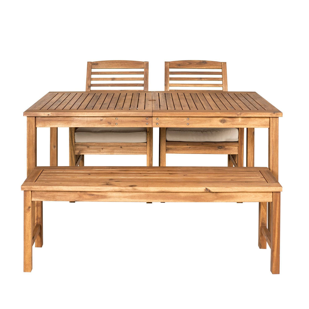 4-Piece Acacia Wood Patio Dining Set O104092