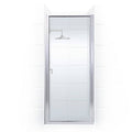 Framed Continuous Hinge Shower Door with Clear Glass Chrome O95456