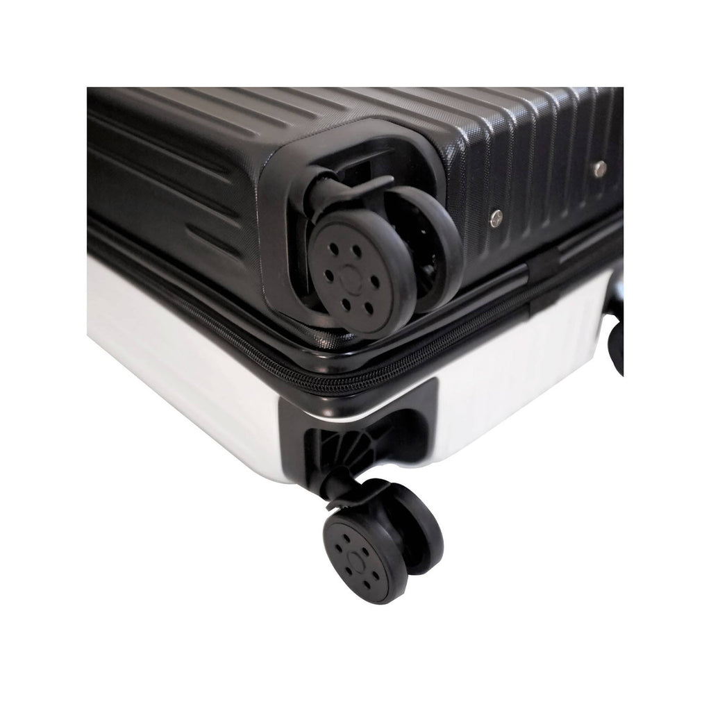 White Carry on Suitcase Q1416