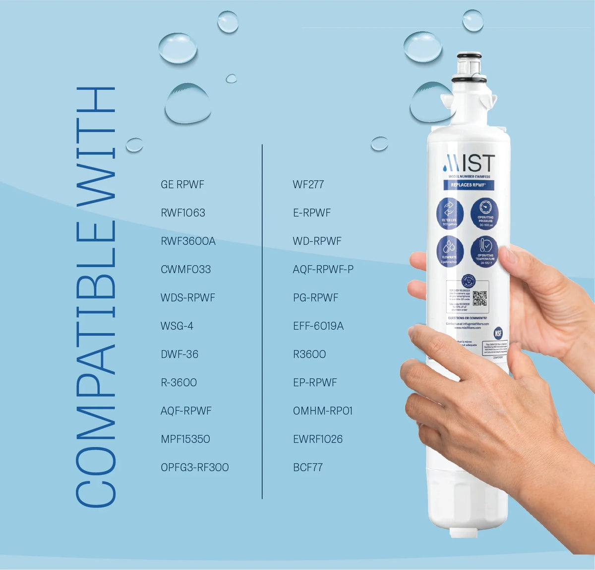 2 Pack Refrigerator Water Filter H18053