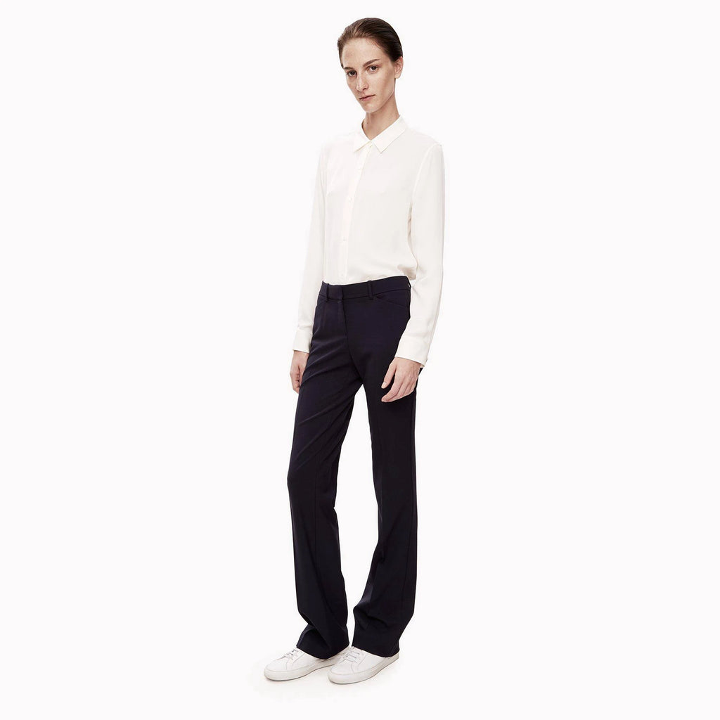 Stretch Wool Relaxed Straight Pant W7263