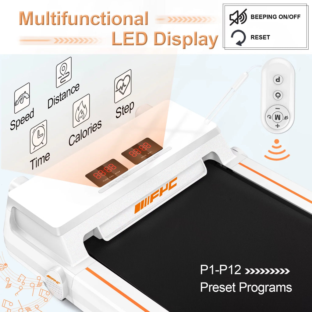 White Slim Under Desk Treadmill X856217