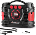 AC/DC Tire Inflator Portable Air Compressor with Dual Motors Digital Gauge LED Light Pack of 2 V5764