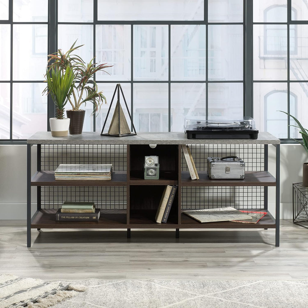 Credenza for TVs up to 60", Rich Walnut Finish A816
