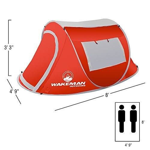 Pop-Up 2 Person Water Resistant Barrel Style Tent with Rain Fly and Carry Bag Z5153