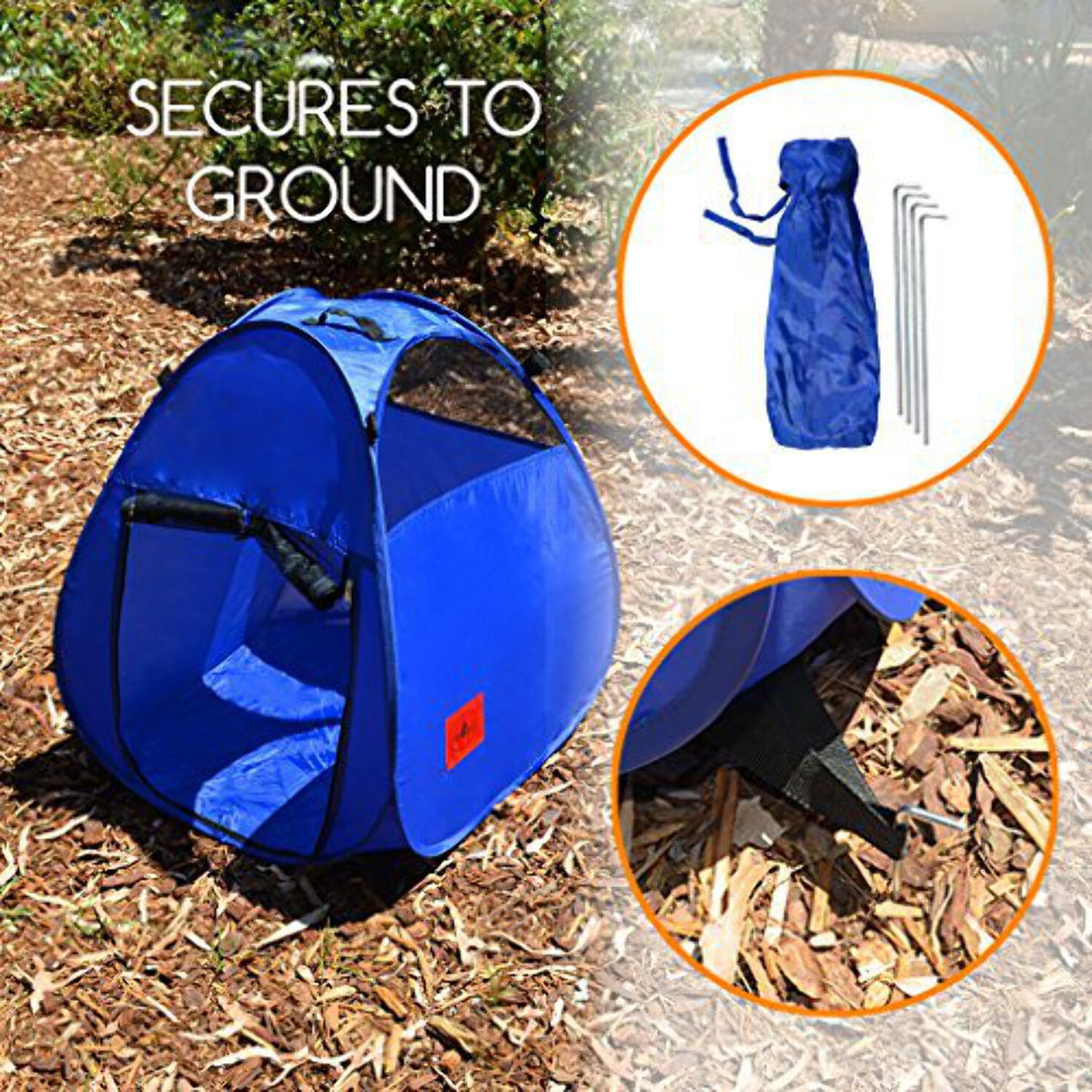 Pop Up Pet House with 3 Net Windows and Zipper Door O934724