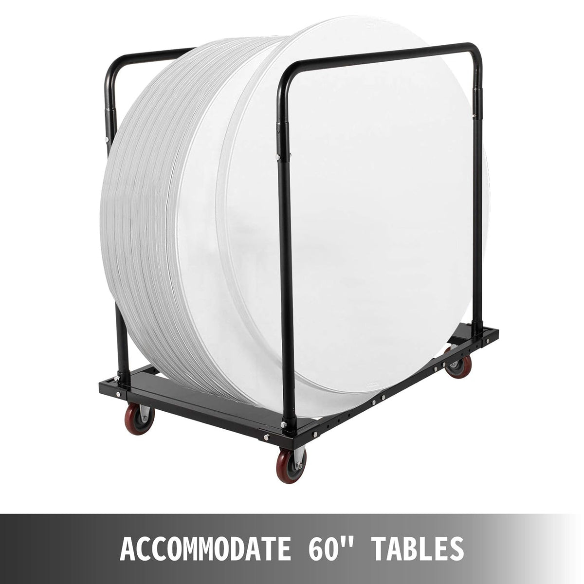 Black Steel Frame Folding Table Cart T9157