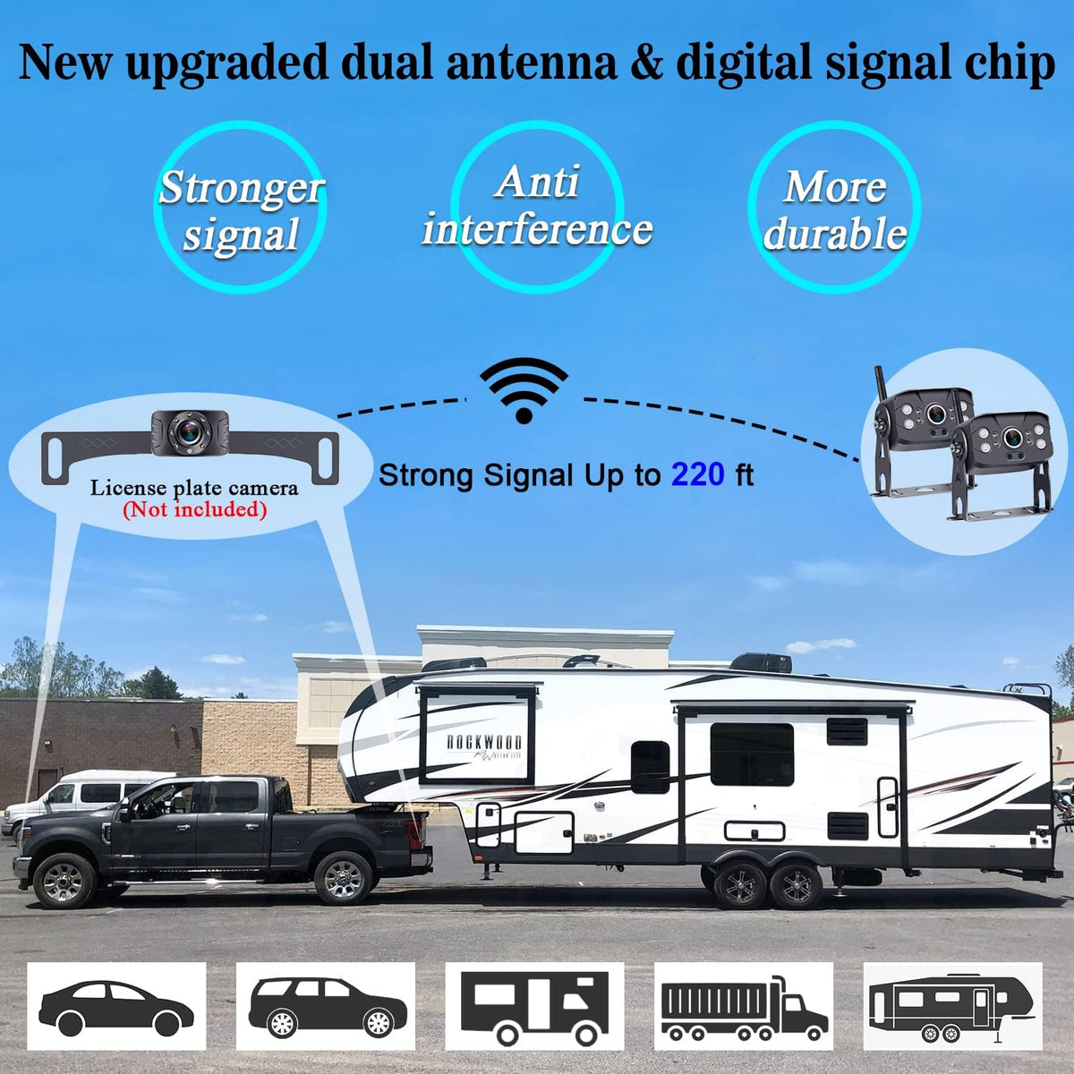 Wireless Backup Camera 7 Inch DVR Monitor Touch Key N51441