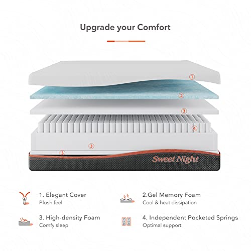 12” Hybrid Gel Memory Foam Pocket Innerspring Queen Size Mattress G164