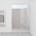Brushed Nickel Frameless Fixed Glass Shower Panel D695