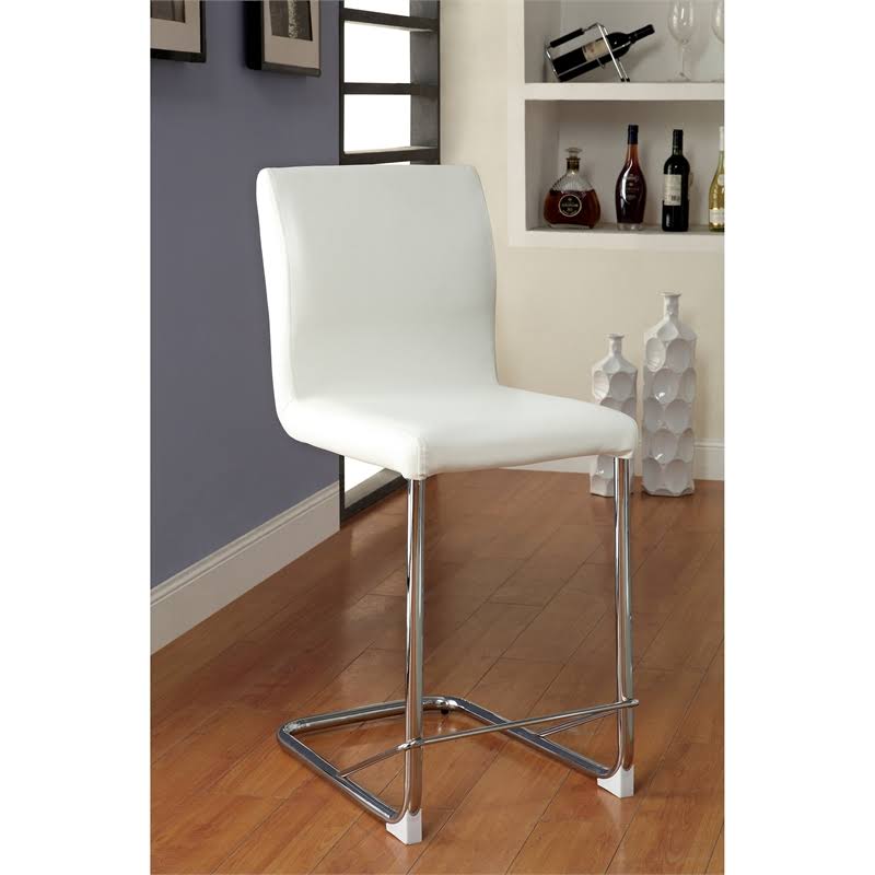 White Counter Stool (Set of 2) D78044