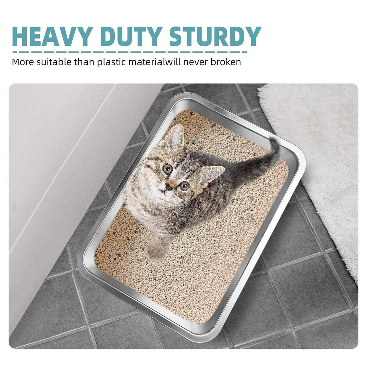 Stainless Steel Litter Box Q60095