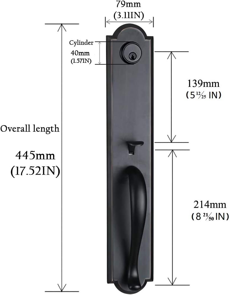 Bronze Double Door Handleset T845119