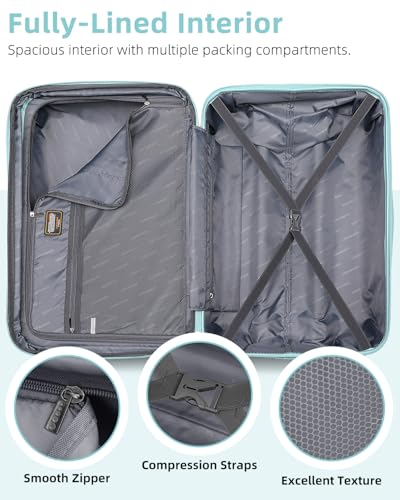 3 Piece Hardside Spinner Luggage Set with TSA Lock L92068