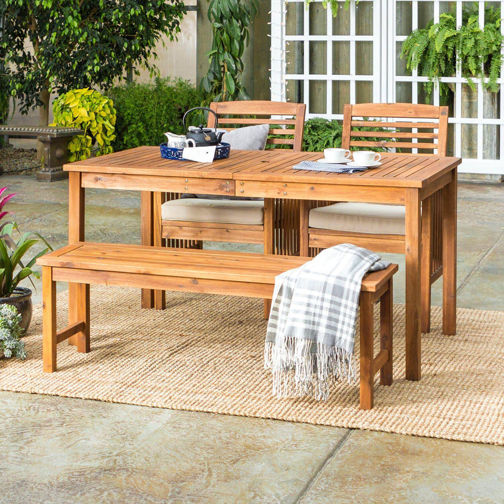 4-Piece Acacia Wood Patio Dining Set O104092
