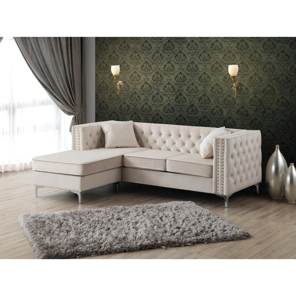 Ivory Sofa Chaise U132599