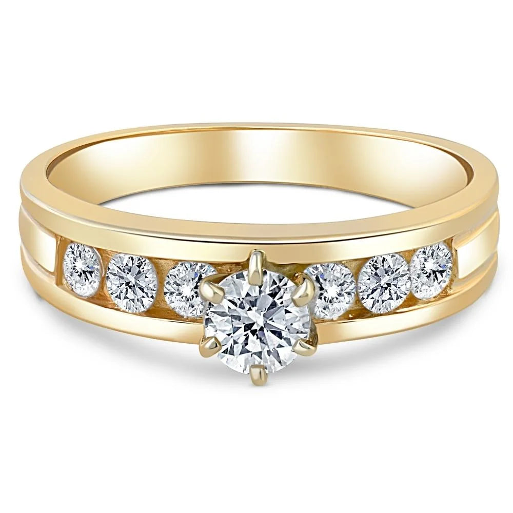 14K Yellow Gold Diamond Engagement Ring T551863
