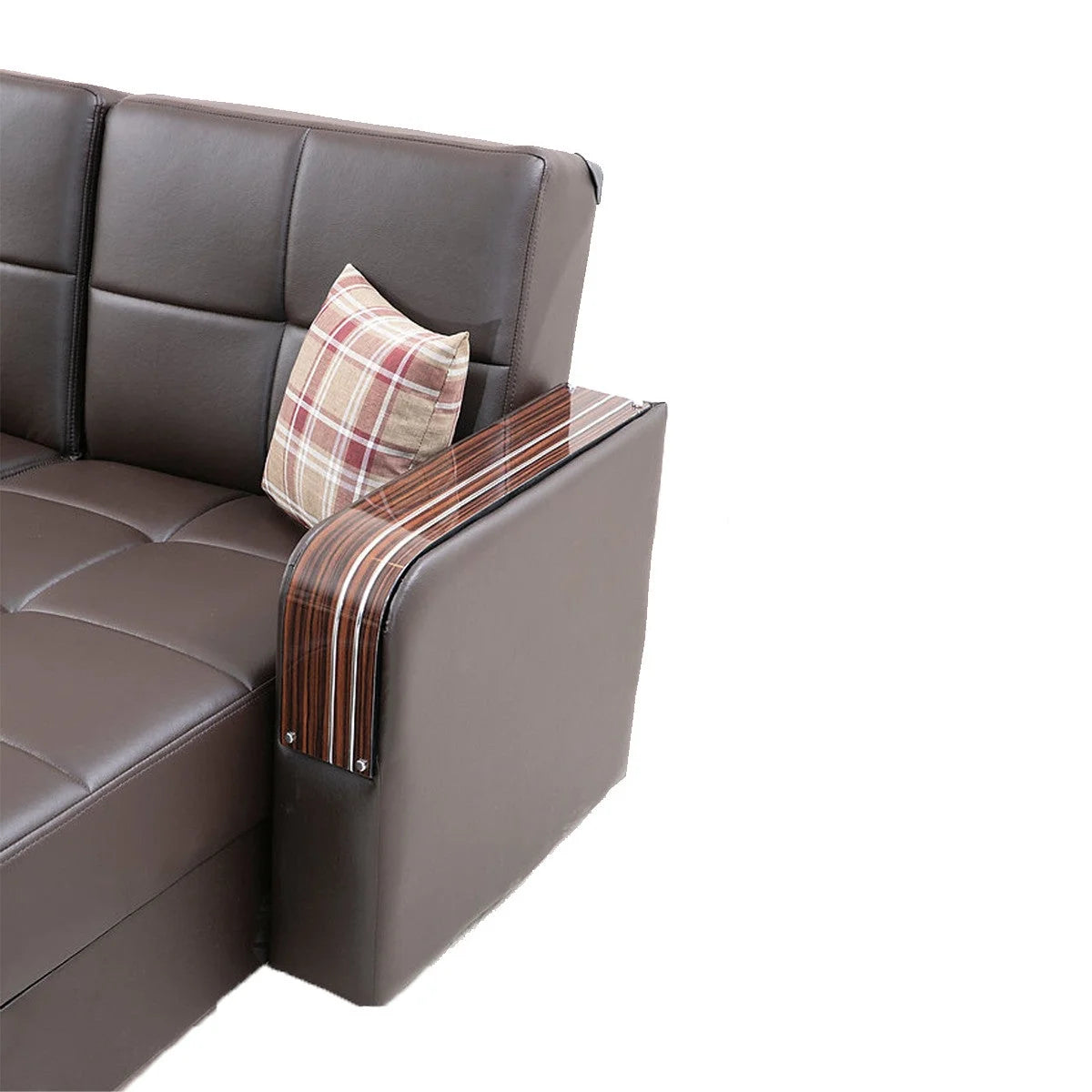 Brown Reversible Sectional Sofa B5592