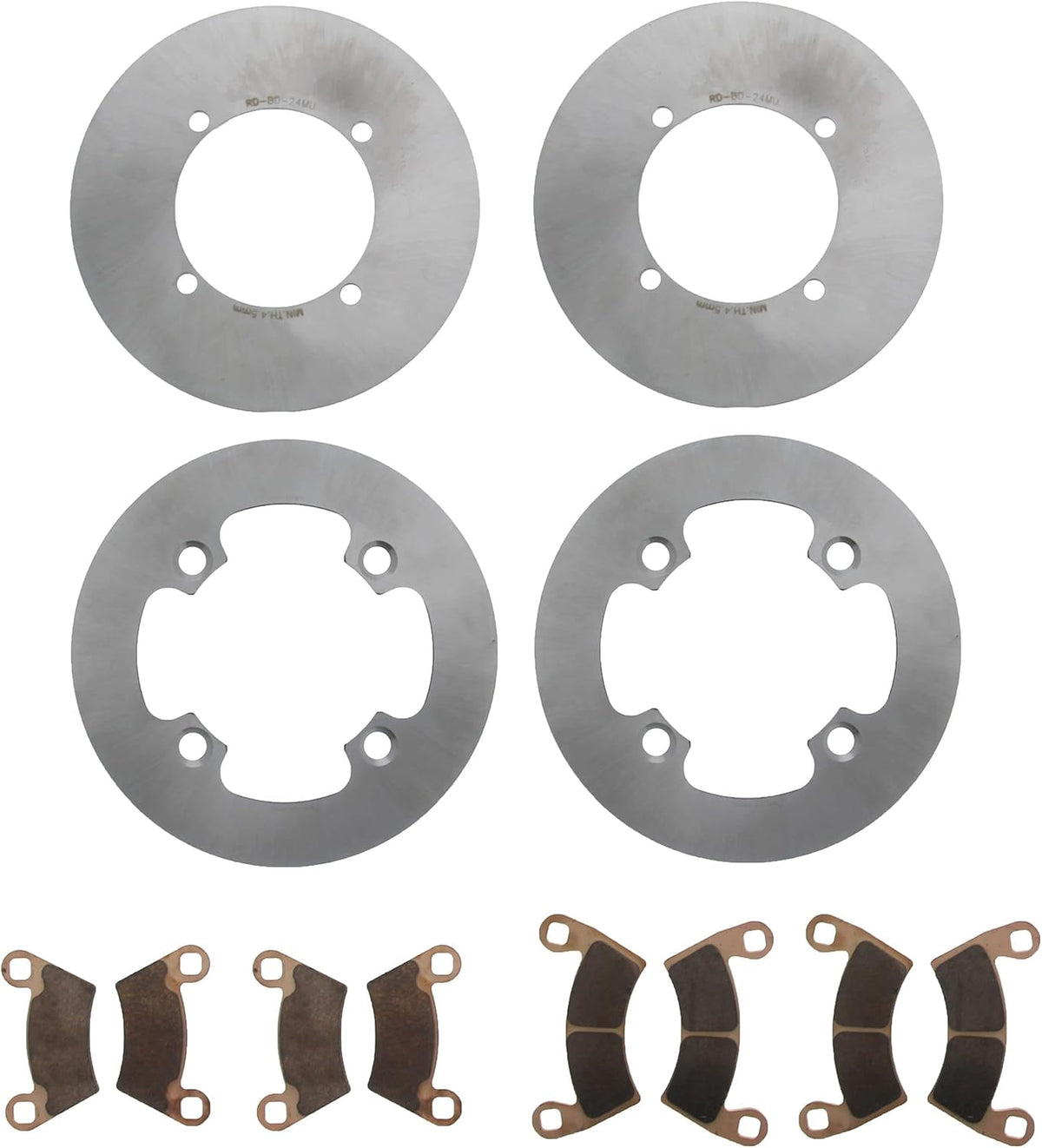 Front & Rear Brake Rotors & Brake Pads for Polaris RZR 4 800 N13332