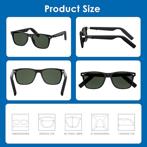 Bluetooth Sunglasses with Polarized Lens and Built-in Mic & Speakers H692