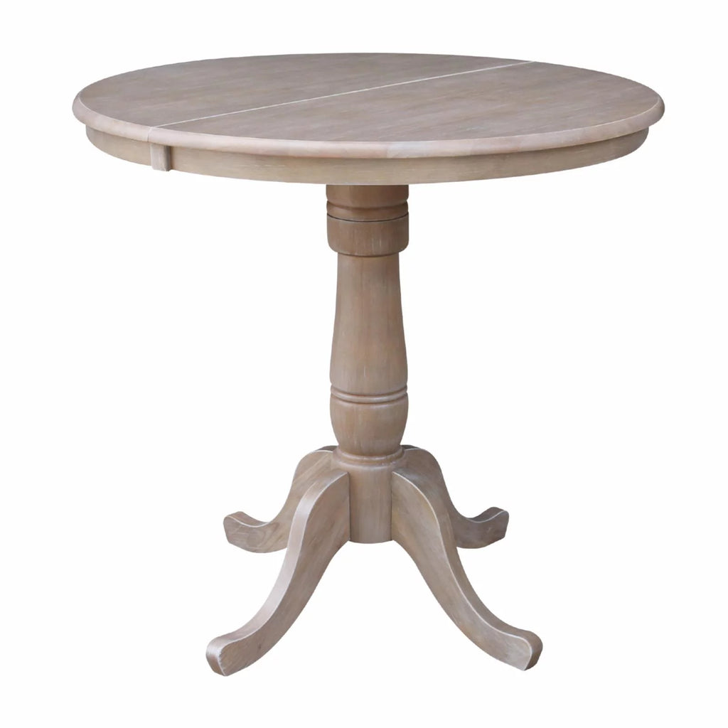 36" Round Top Pedestal Table with 12" Leaf R7355